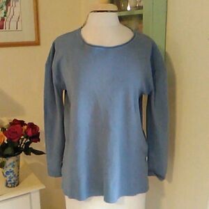 Angela Mara Blue Sweater Soft Girl